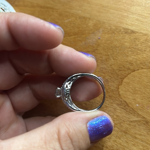 GIA .93 Carat Wedding Ring and Band - Picture 3 of 4